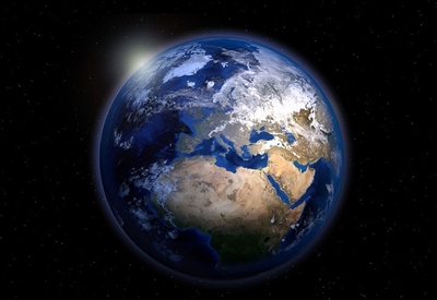 die Erde aus dem Weltall gesehen