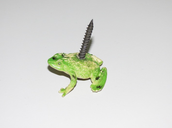 plastikfrosch mit schraube
